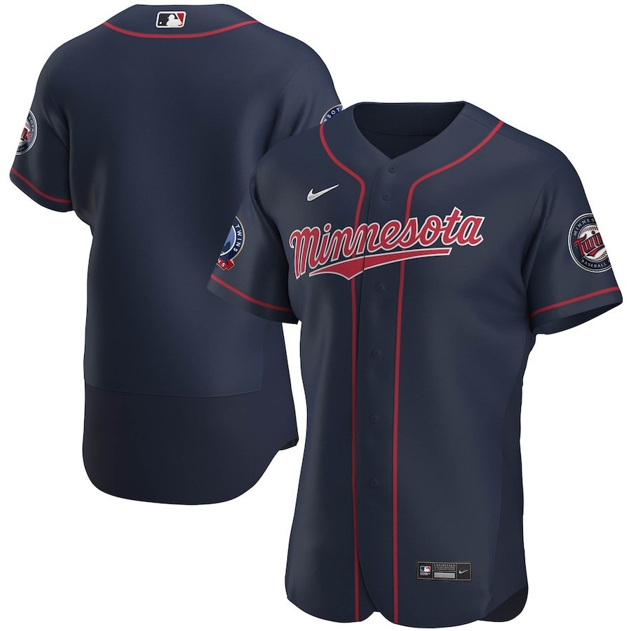 Minnesota Twins 60th Season Alternate Team Elite Baseball Jersey - Navy 