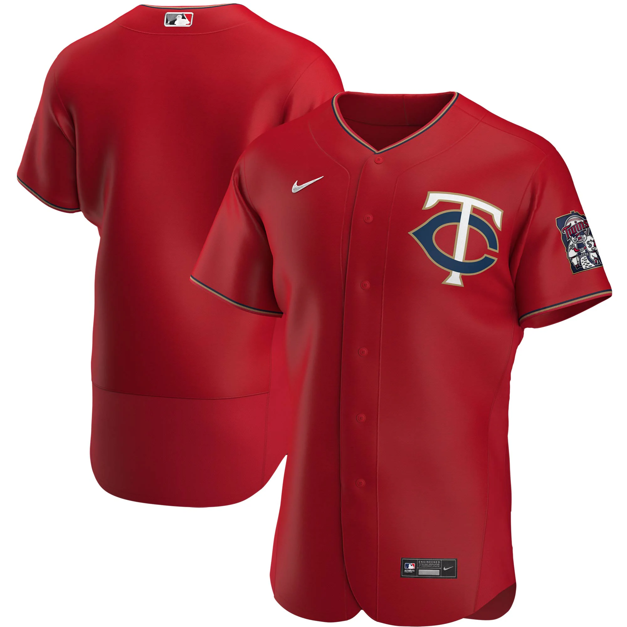 Minnesota Twins Alternate Authentic Team Baseball Jersey – Red