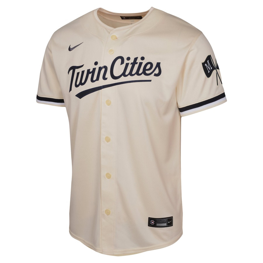 Alternative view of Minnesota Twins Alternate Limited YOUTH Baseball Jersey - Cream 