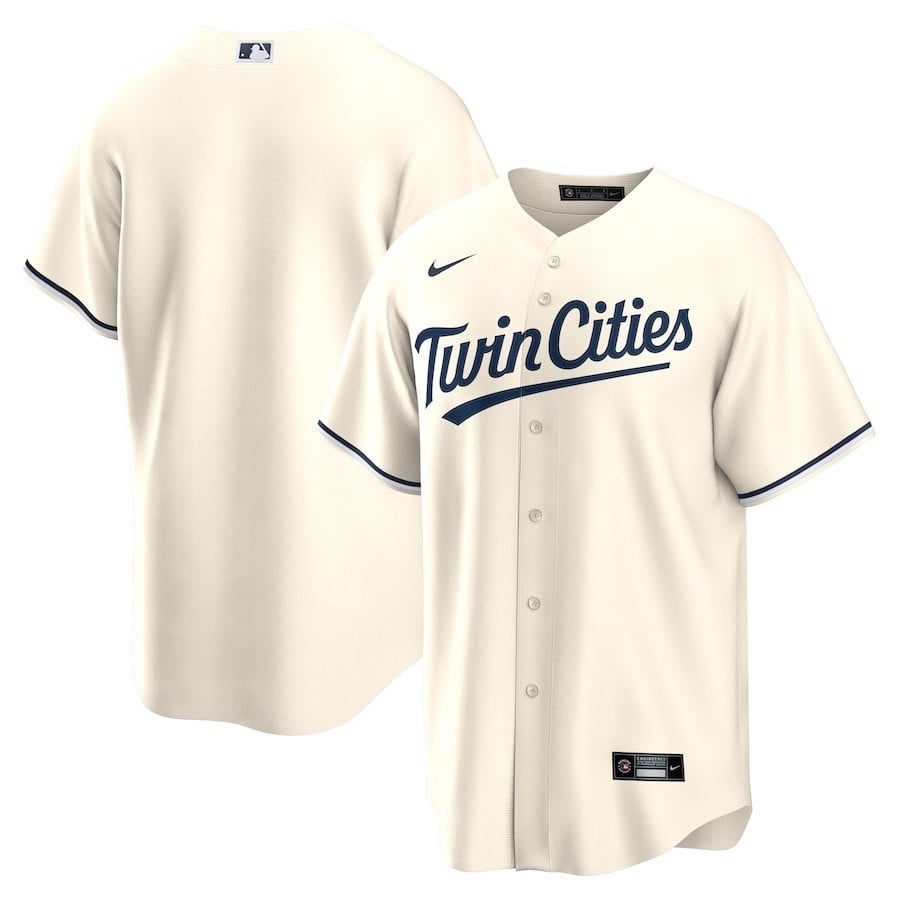 Minnesota Twins Alternate Team Men Baseball Jersey - Cream 