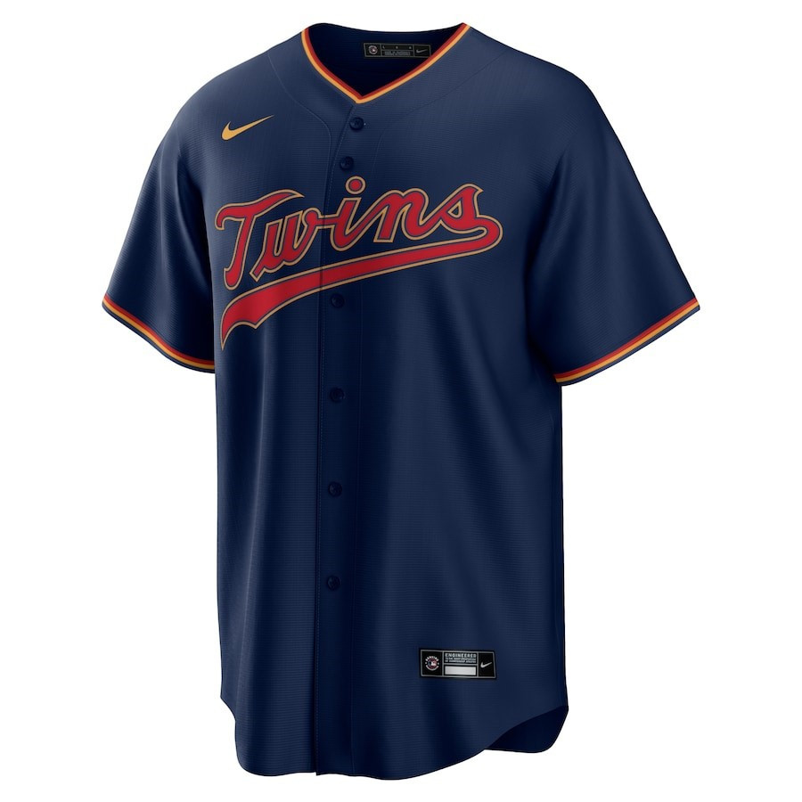 Alternative view of Minnesota Twins Alternate Team Men Baseball Jersey - Navy 