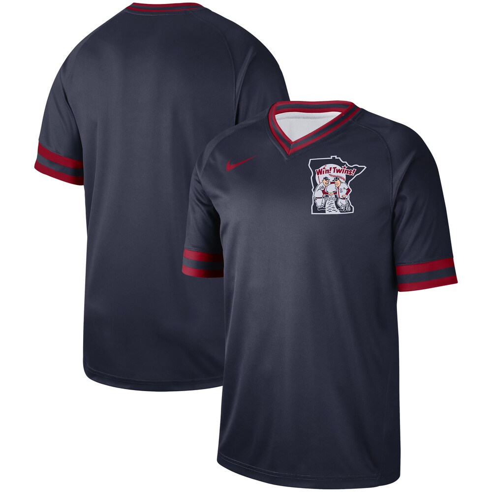 Minnesota Twins Cooperstown Collection Legend V-neck Baseball Jersey - Navy