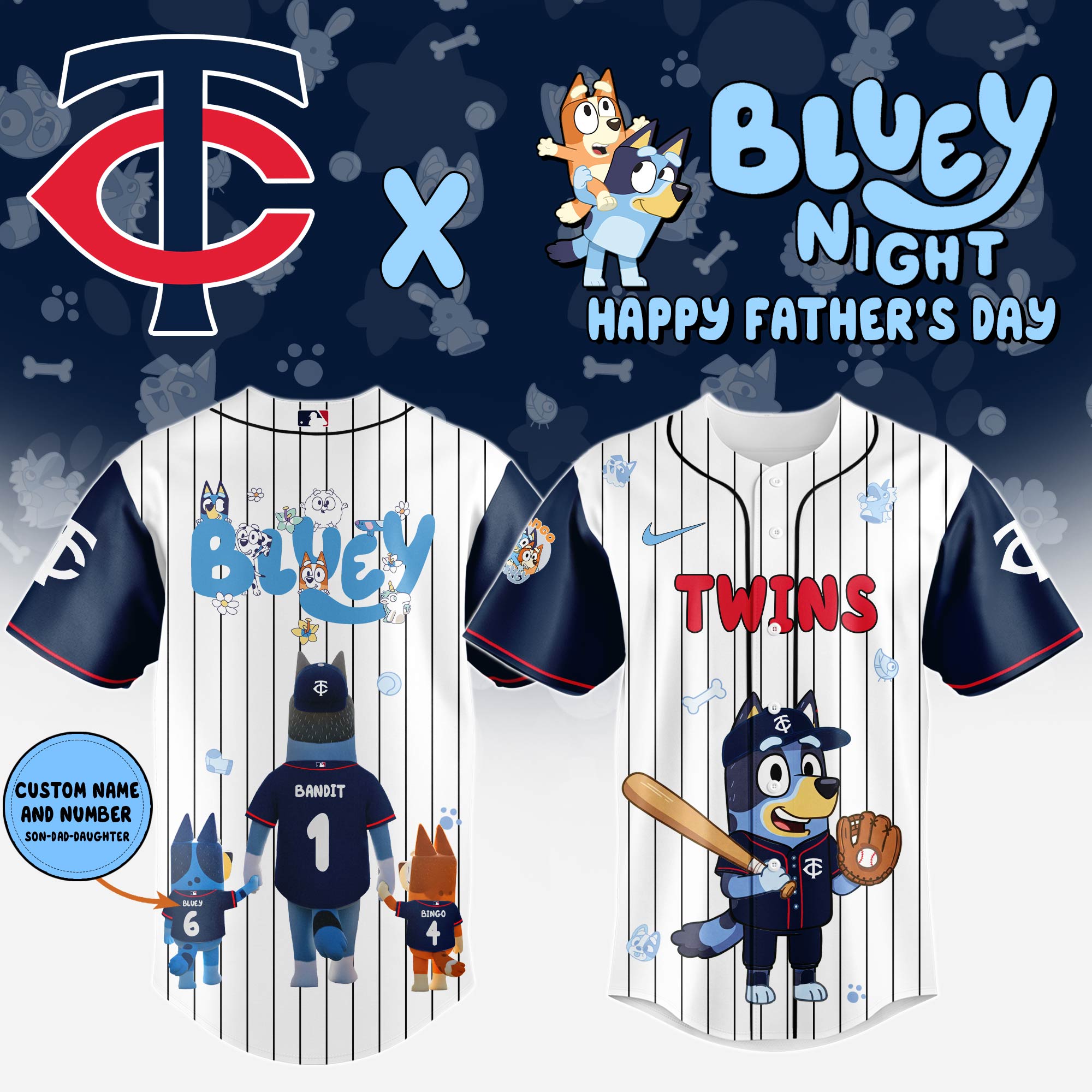 Minnesota Twins Happy Father’s Day Limited Edition Custom Baseball Jersey 2025