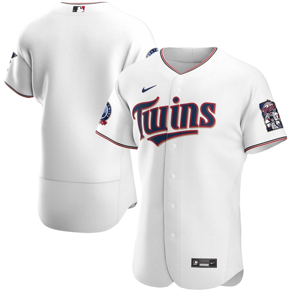 Minnesota Twins Home 2020 60th Season Team Baseball Jersey - White