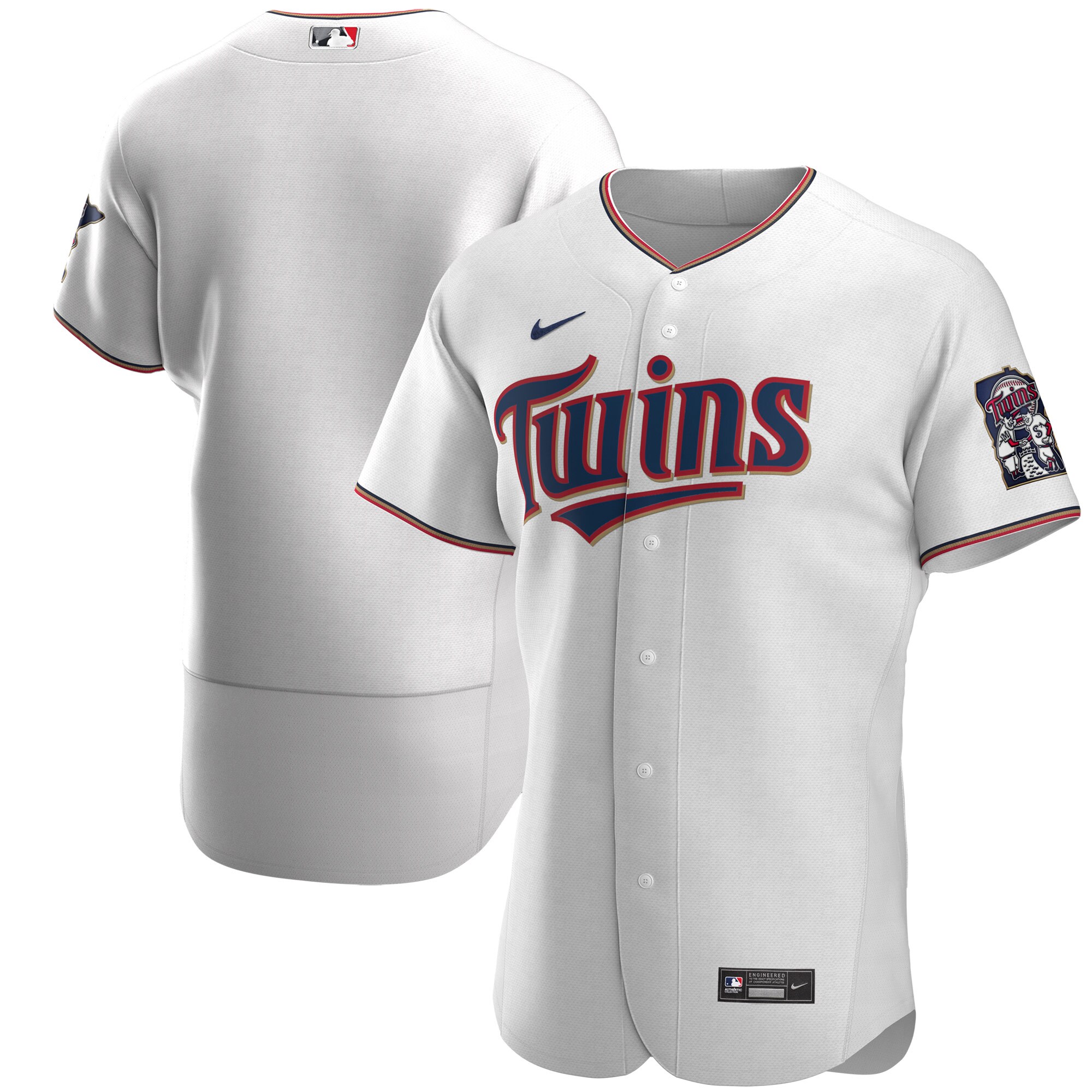 Minnesota Twins Home Authentic Team Baseball Jersey - White