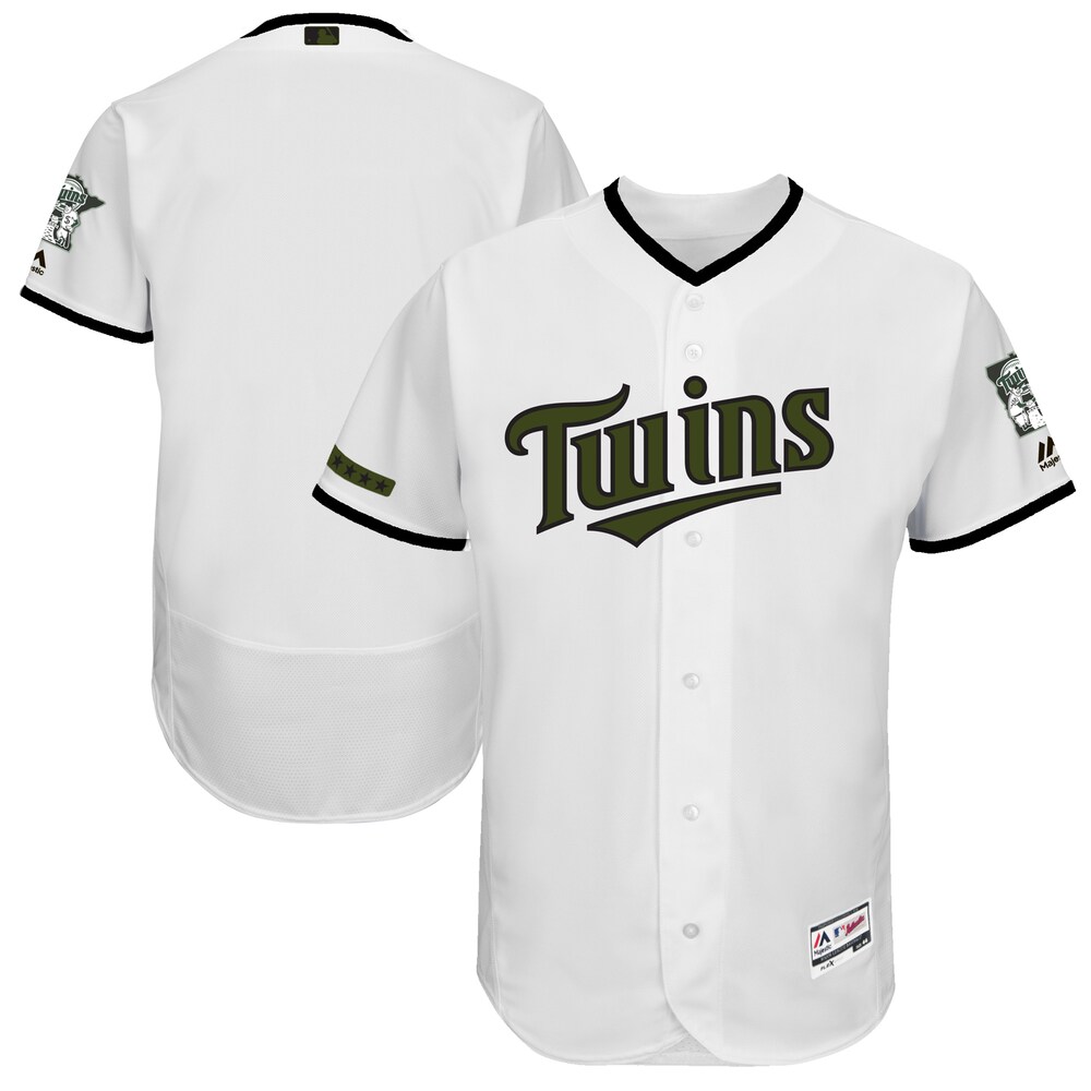 Minnesota Twins Majestic 2017 Memorial Day Collection Flex Base Team Baseball Jersey - White