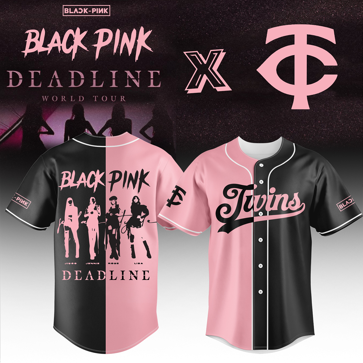 Minnesota Twins Mlb X Blackpink Custom Baseball Jersey