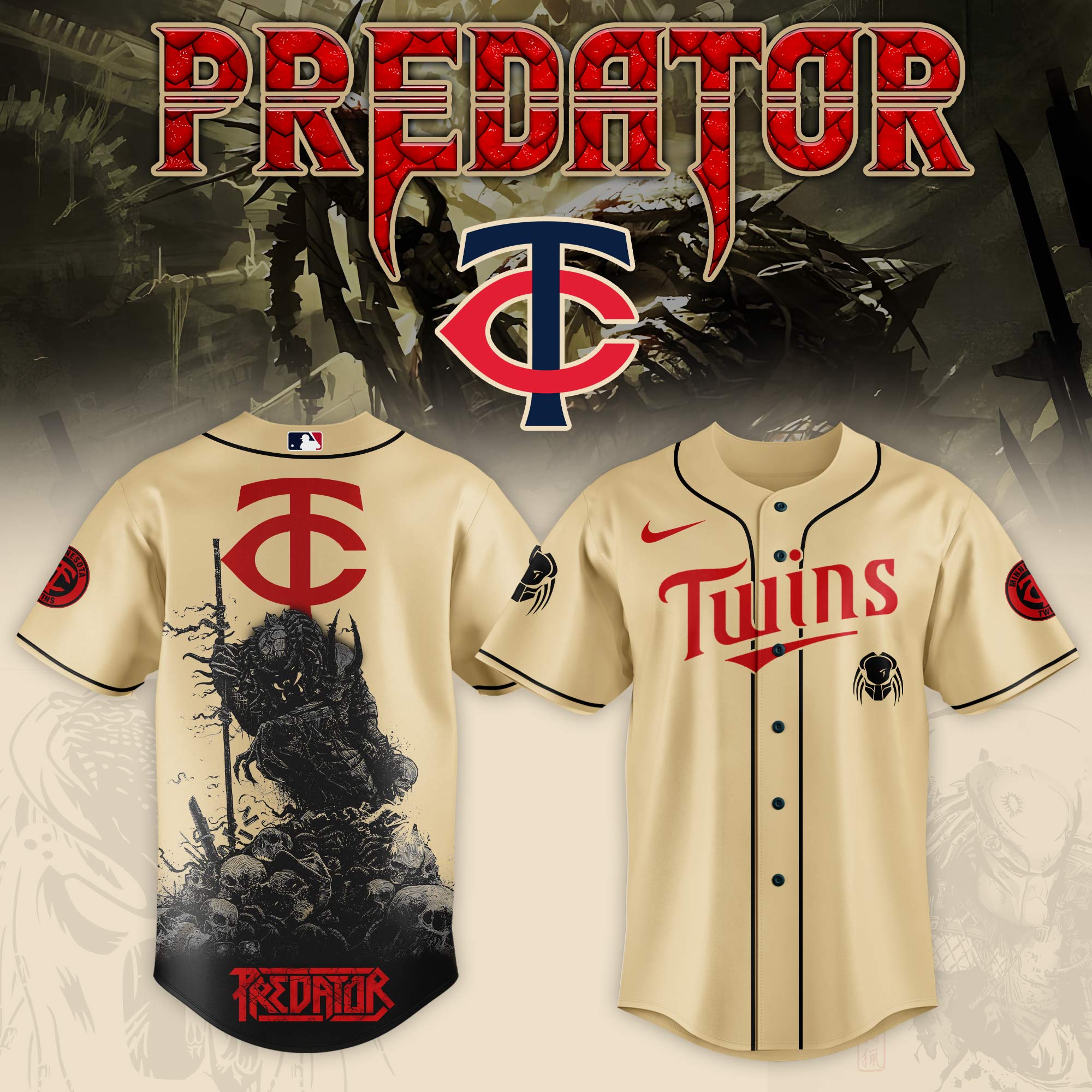 Minnesota Twins Mlb X Predator Custom Baseball Jersey