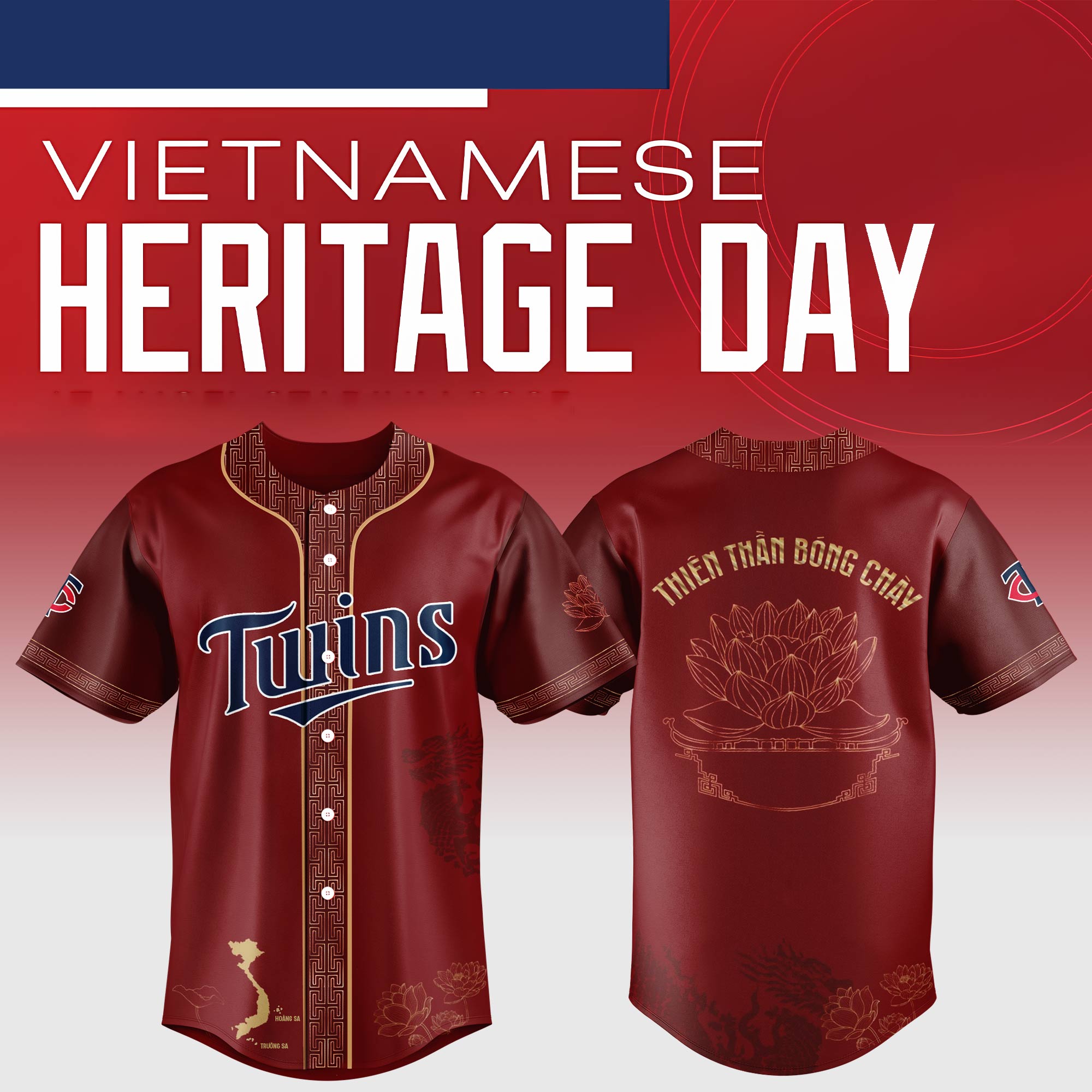 Minnesota Twins Mlb X Vietnamese Heritage Night Custom Baseball Jersey