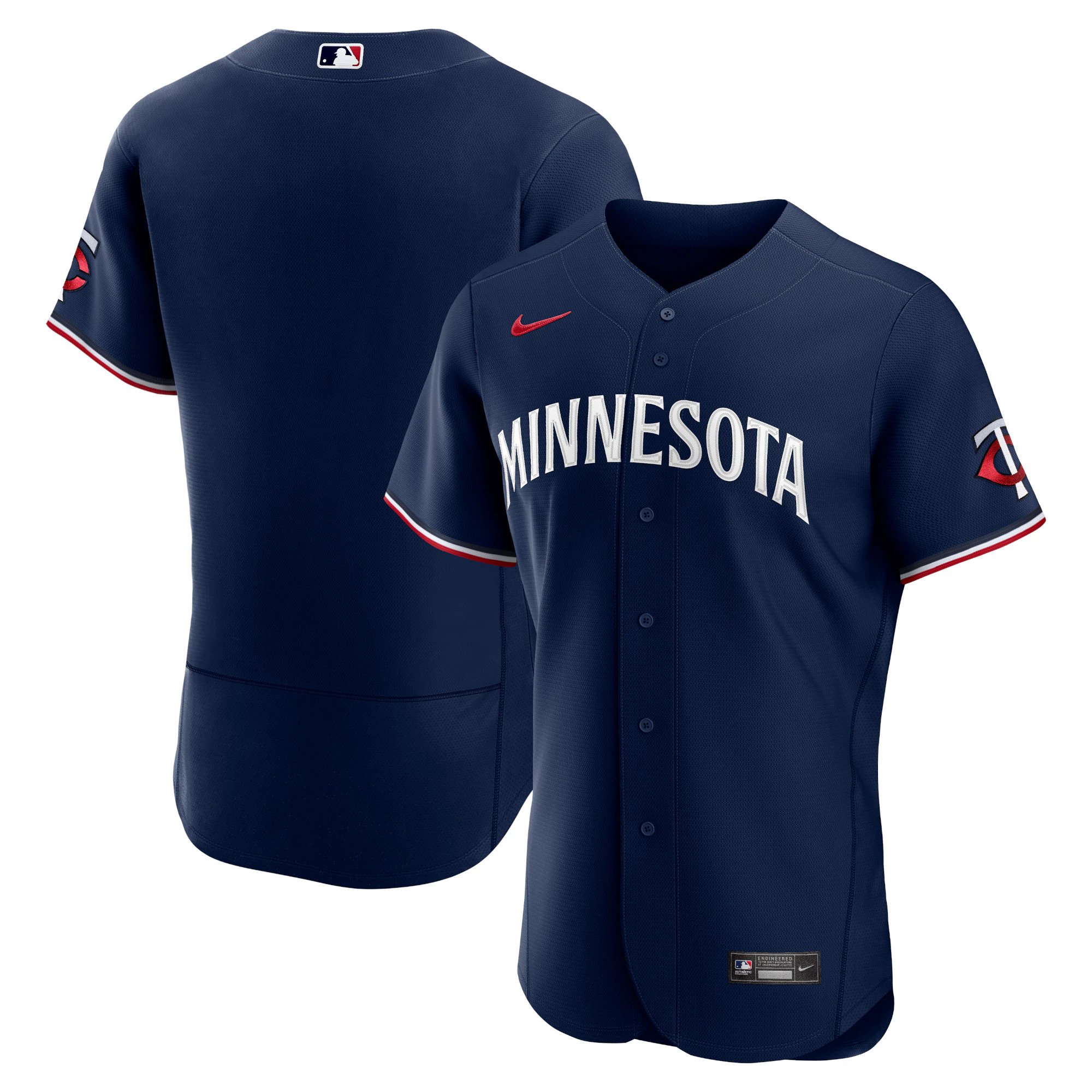 Alternative view of Minnesota Twins Road Alternate 2023 Authentic Team Baseball Jersey - Navy