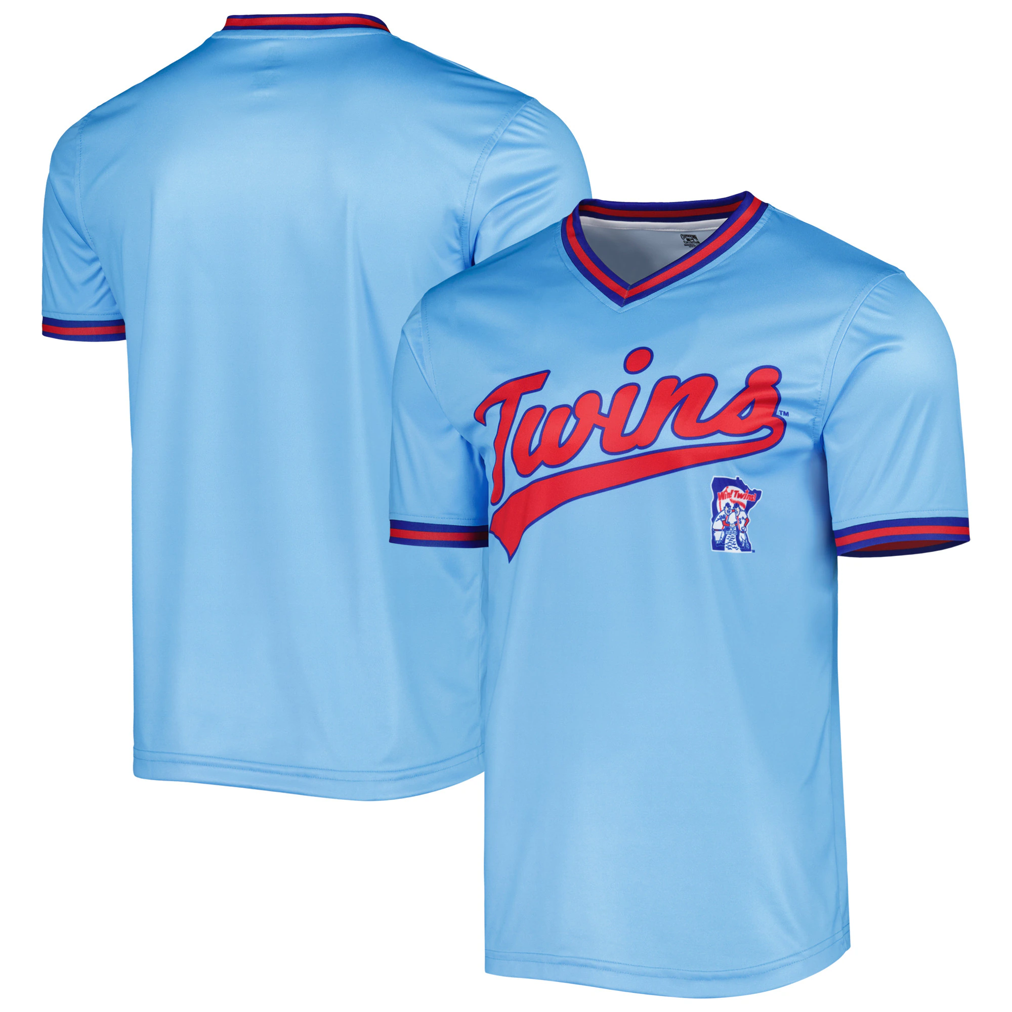 Minnesota Twins Stitches Cooperstown Collection Team Baseball Jersey – Light Blue