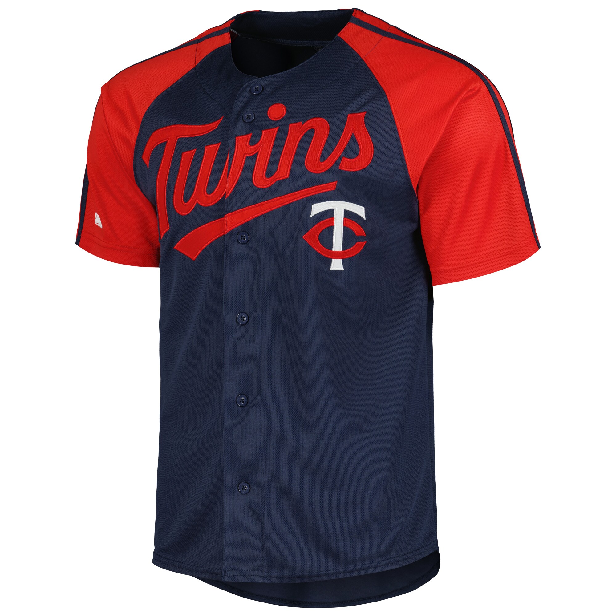 Alternative view of Minnesota Twins Stitches Team Raglan Baseball Jersey - Navy