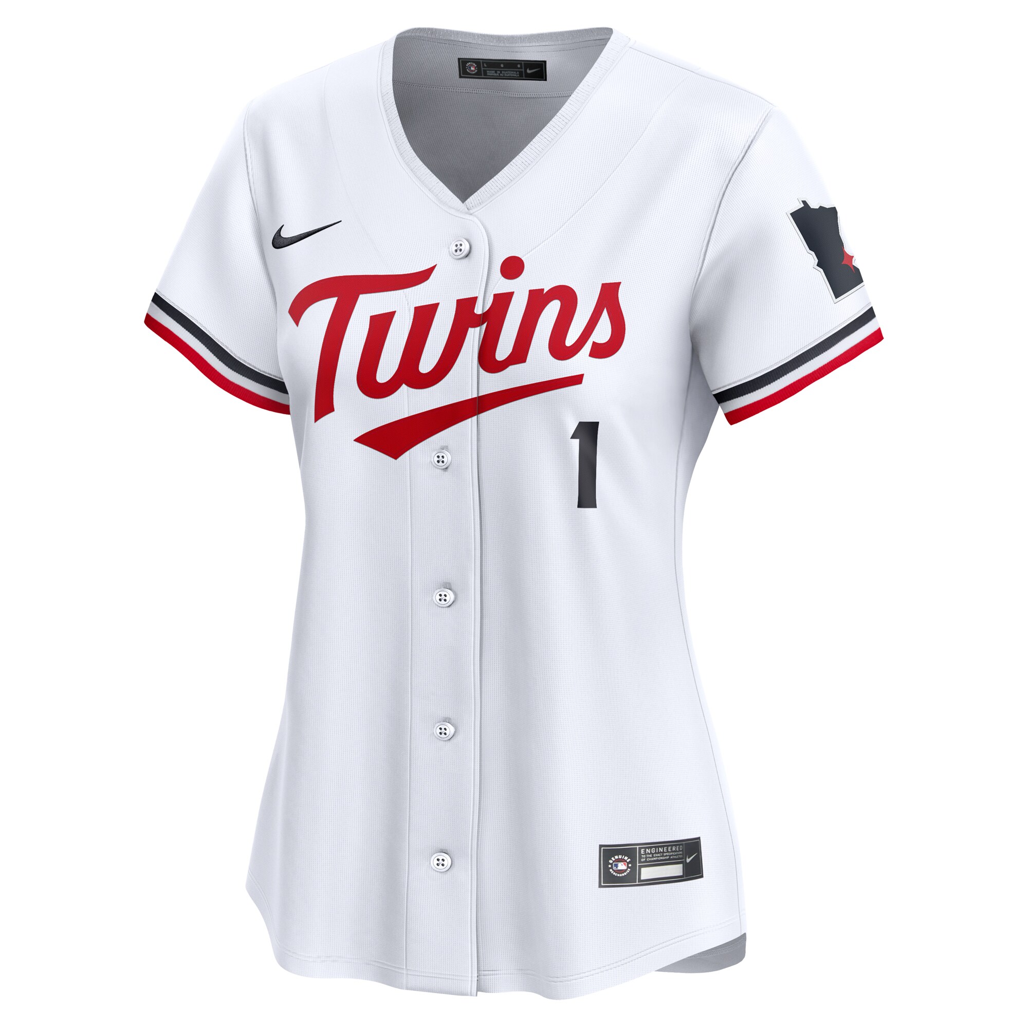 Alternative view of Minnesota Twins Women's #1 Mom Home Limited Baseball Jersey - White