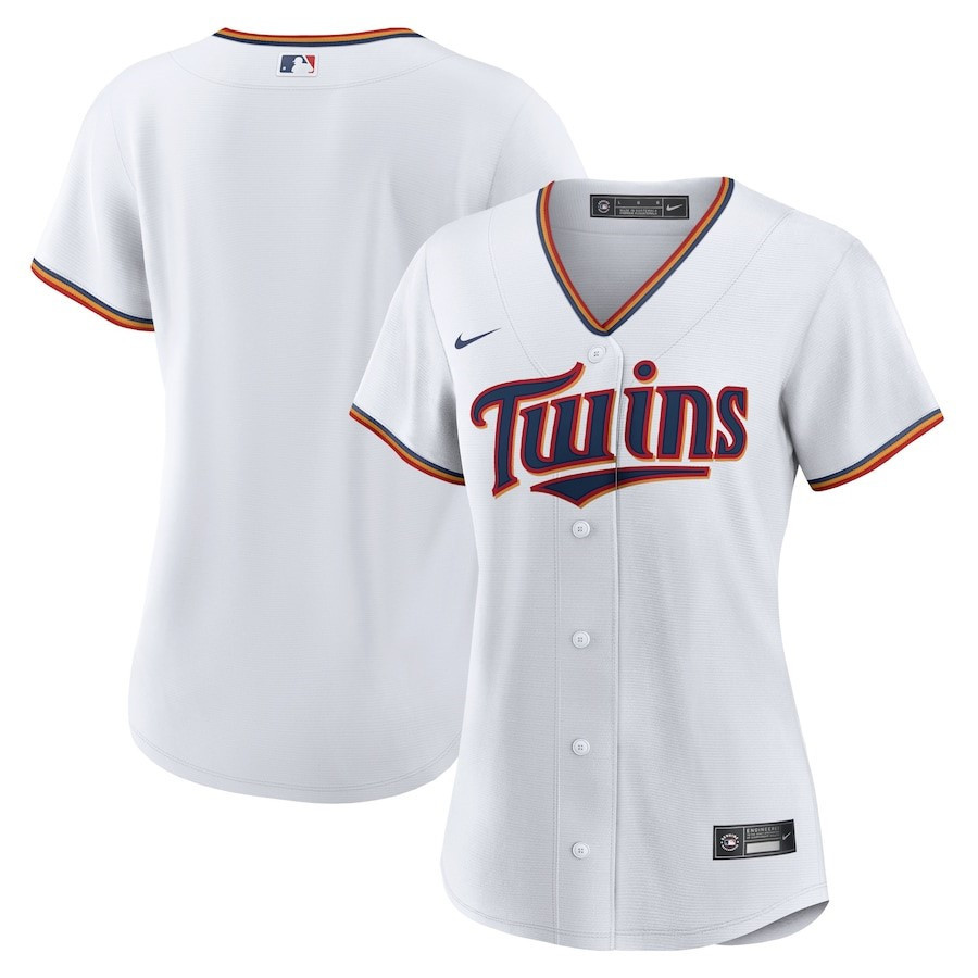 Minnesota Twins Women's Home Blank Baseball Jersey - White 