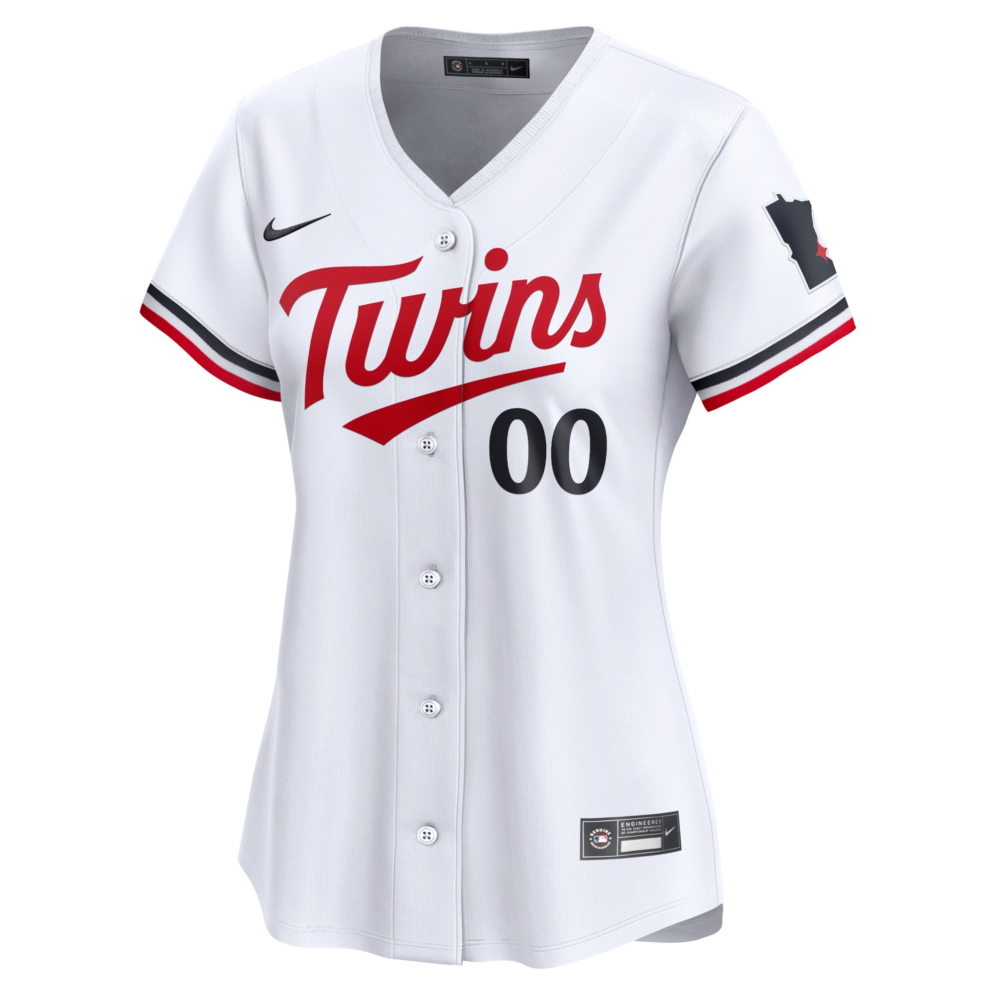Alternative view of Minnesota Twins Women's Home Limited Custom Baseball Jersey - White