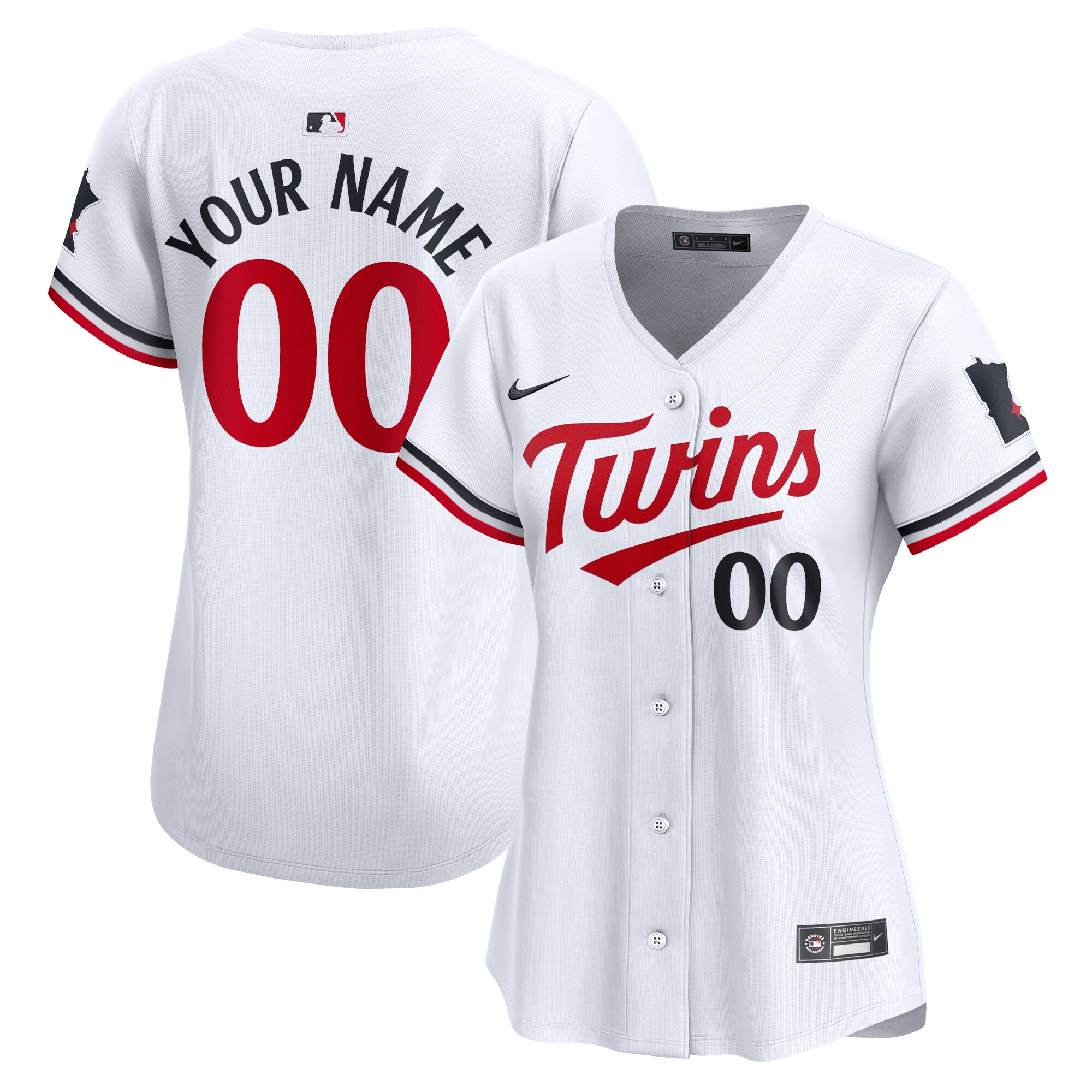Minnesota Twins Women's Home Limited Custom Baseball Jersey - White