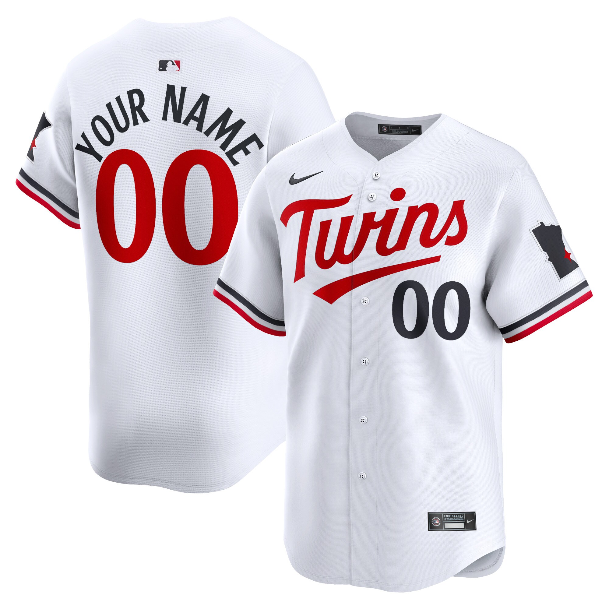 Minnesota Twins Youth Home Limited Custom Baseball Jersey - White