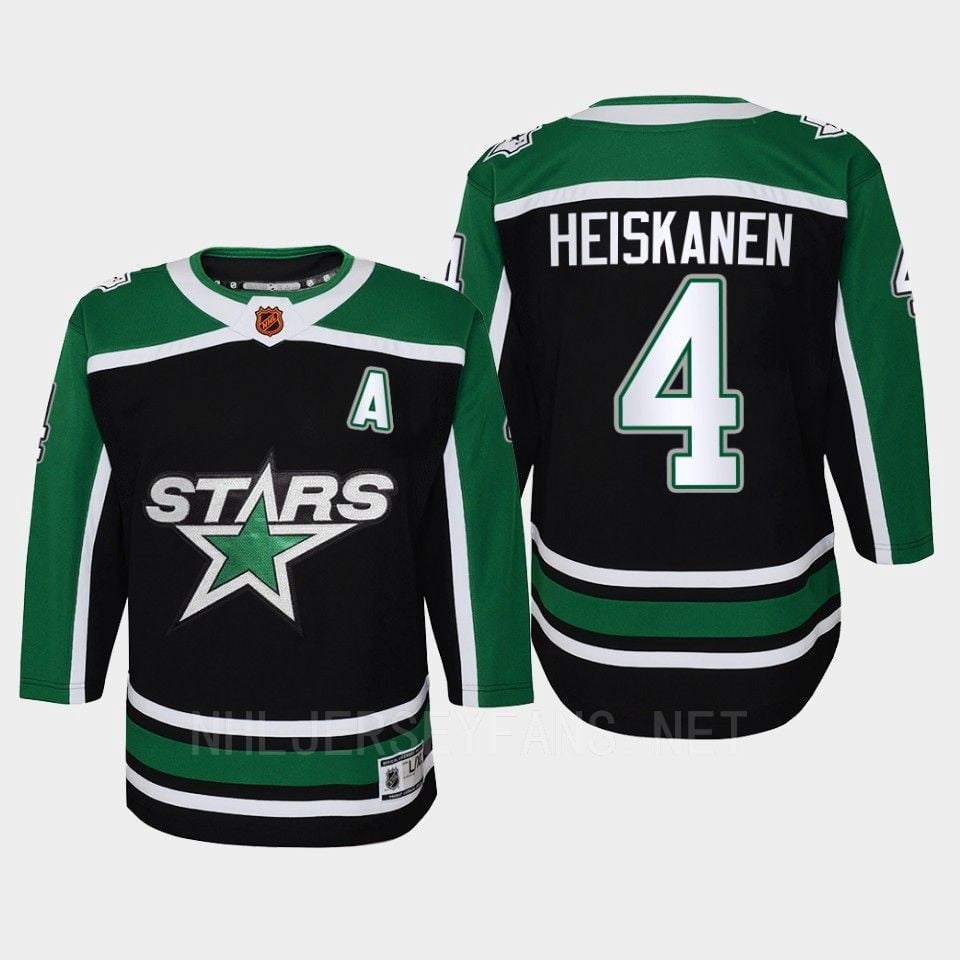 Miro Heiskanen 4 Dallas Stars 2022 Special Edition 2.0 Retro Youth Hockey Jersey Black - JS896 