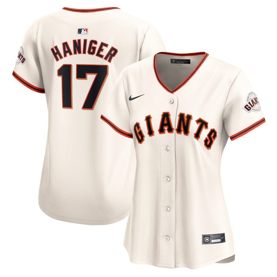 Mitch Haniger 17 San Francisco Giants Women Home Limited Player Baseball Jersey - Cream 