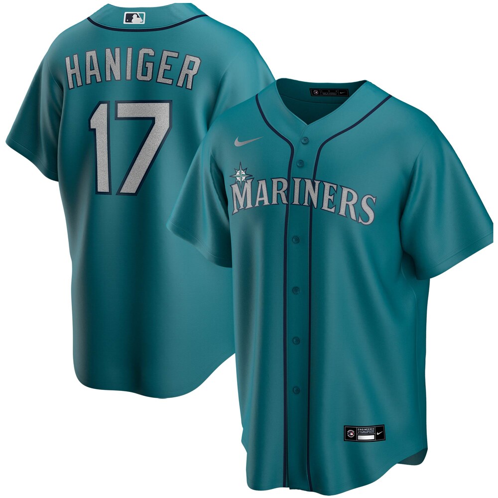Mitch Haniger Seattle Mariners Alternate 2020 Player Baseball Jersey - Aqua Color