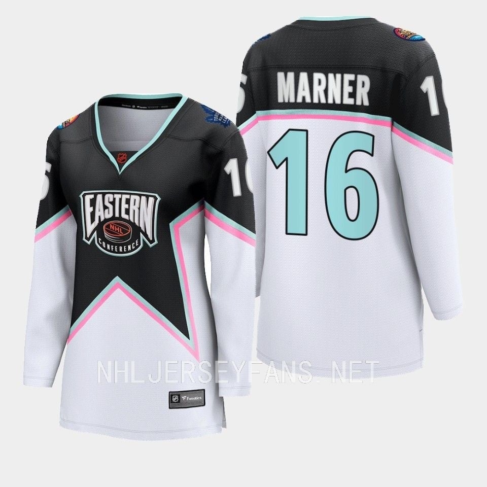 Mitch Marner 16 Toronto Maple Leafs Black 2023 All-Star Eastern Conference Hockey Jersey Women - JS224 