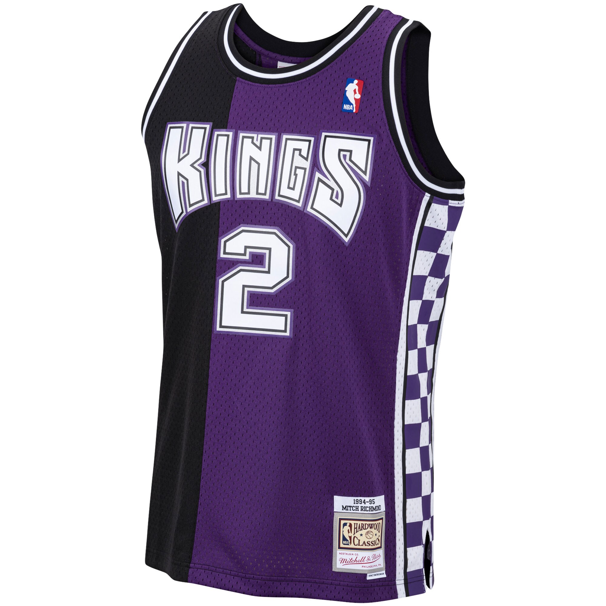 Alternative view of Mitch Richmond Sacramento Kings Mitchell & Ness 1994/95 Hardwood Classics Swingman Basketball Jersey - Purple