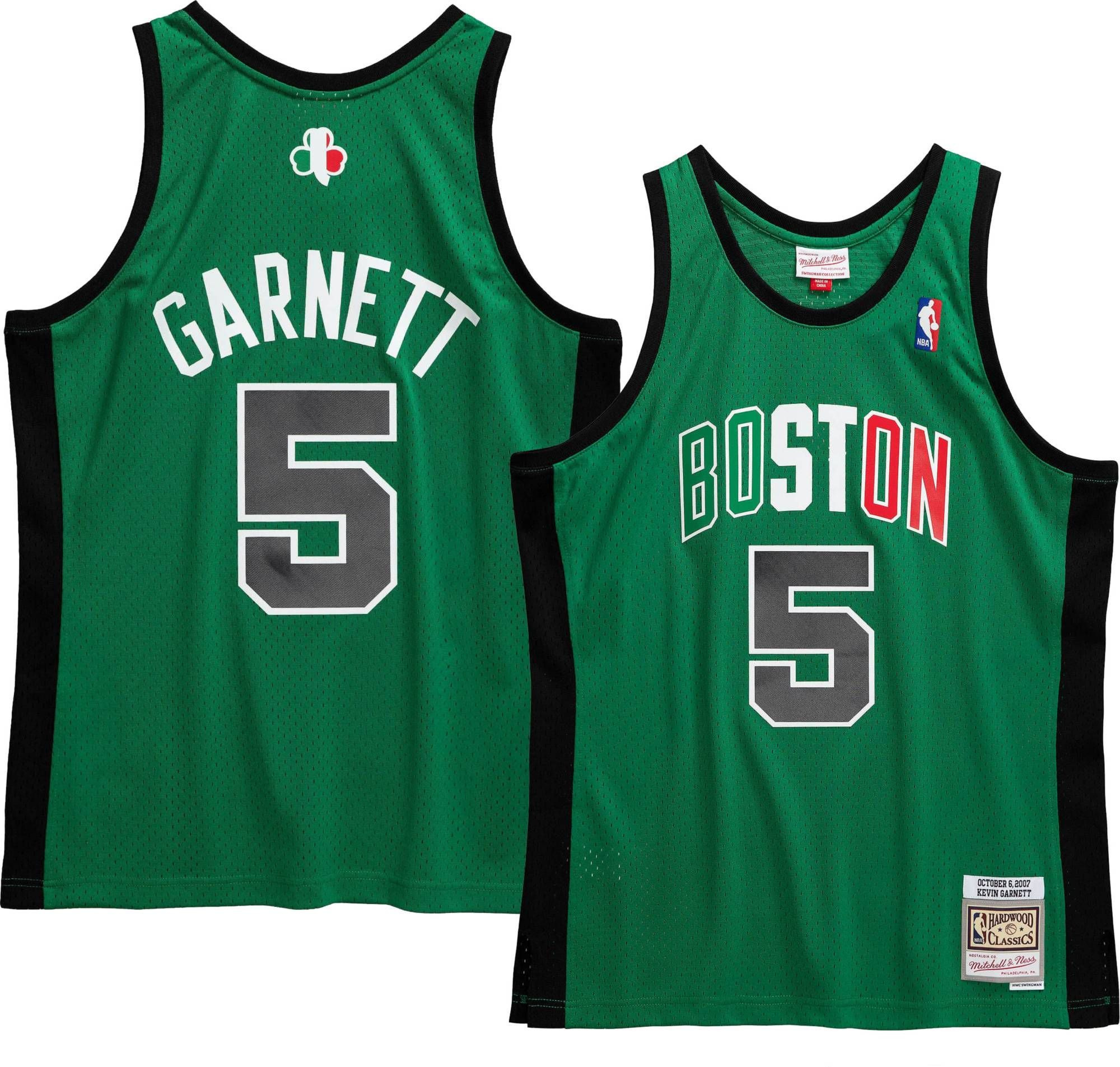 Mitchell & Ness Men's Boston Celtics Kevin Garnett 5 Swingman Green Basketball Jersey - JS197