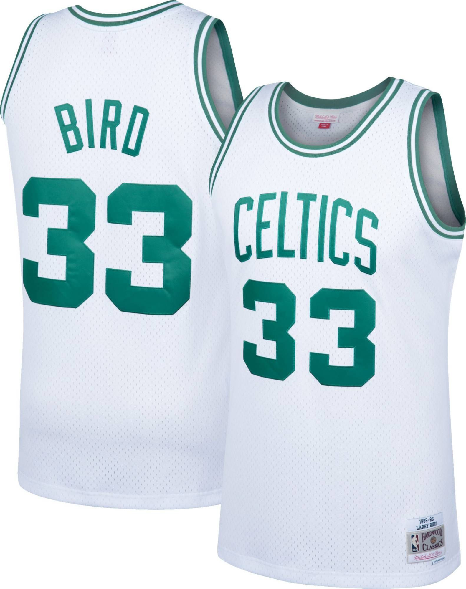 Mitchell & Ness Men's Boston Celtics Larry Bird 33 Swingman White Basketball Jersey - JS557