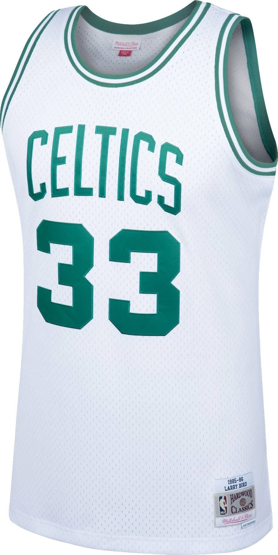 Alternative view of Mitchell & Ness Men's Boston Celtics Larry Bird 33 Swingman White Basketball Jersey - JS557