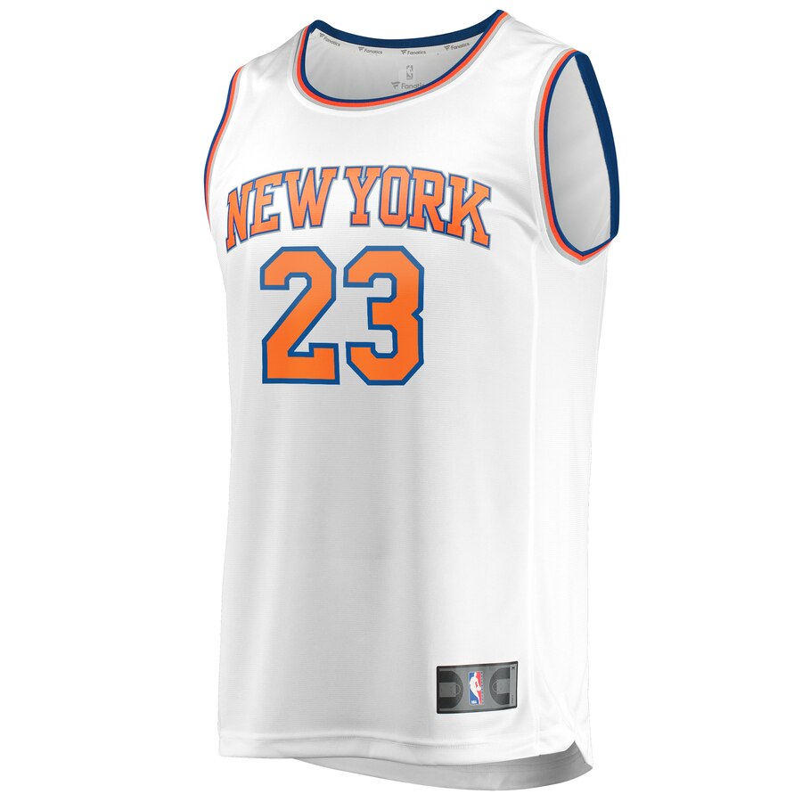 Alternative view of Mitchell Robinson New York Knicks Fanatics Branded Fast Break Player Replica Basketball Jersey – Association Edition – White