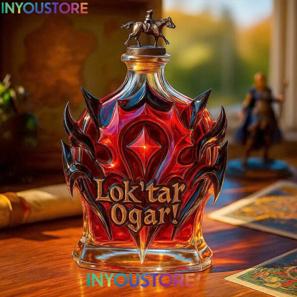 World of Warcraft Lok’tar Ogar Whiskey Bottle