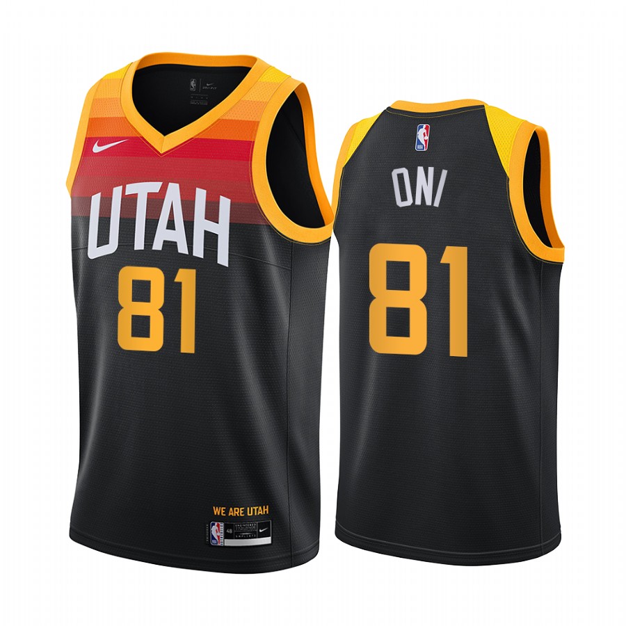 Miye Oni Utah Jazz 2020-21 Black City Basketball Jersey New Uniform