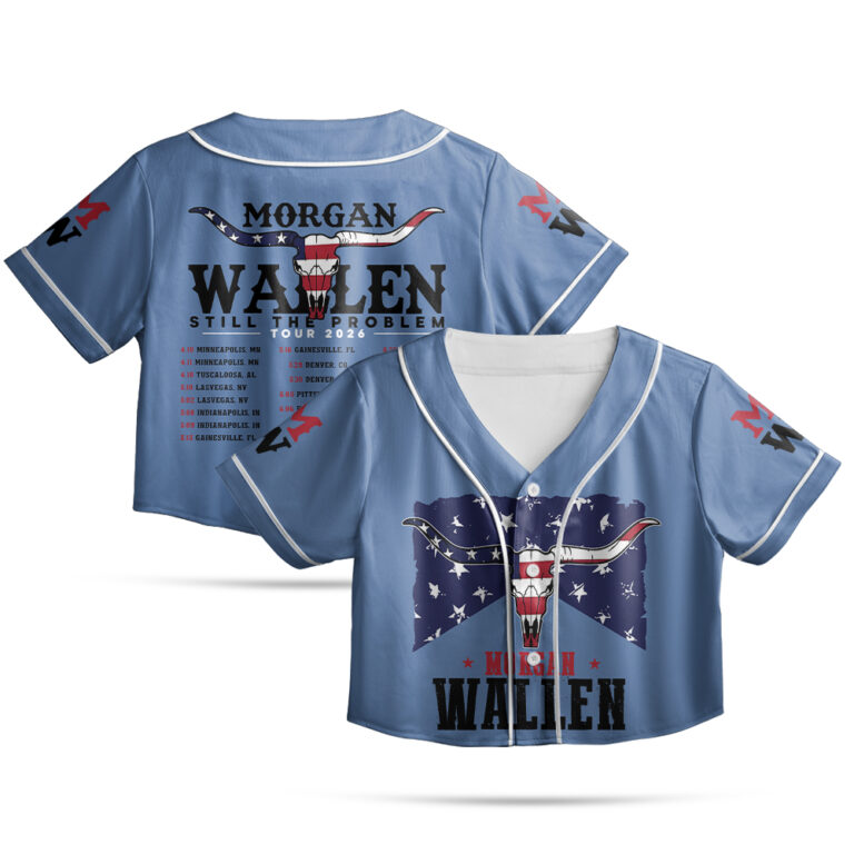 Morgan Wallen Still Problem Tour 2026 Croptop Baseball Jersey, Morgan Wallen Country Music Shirt