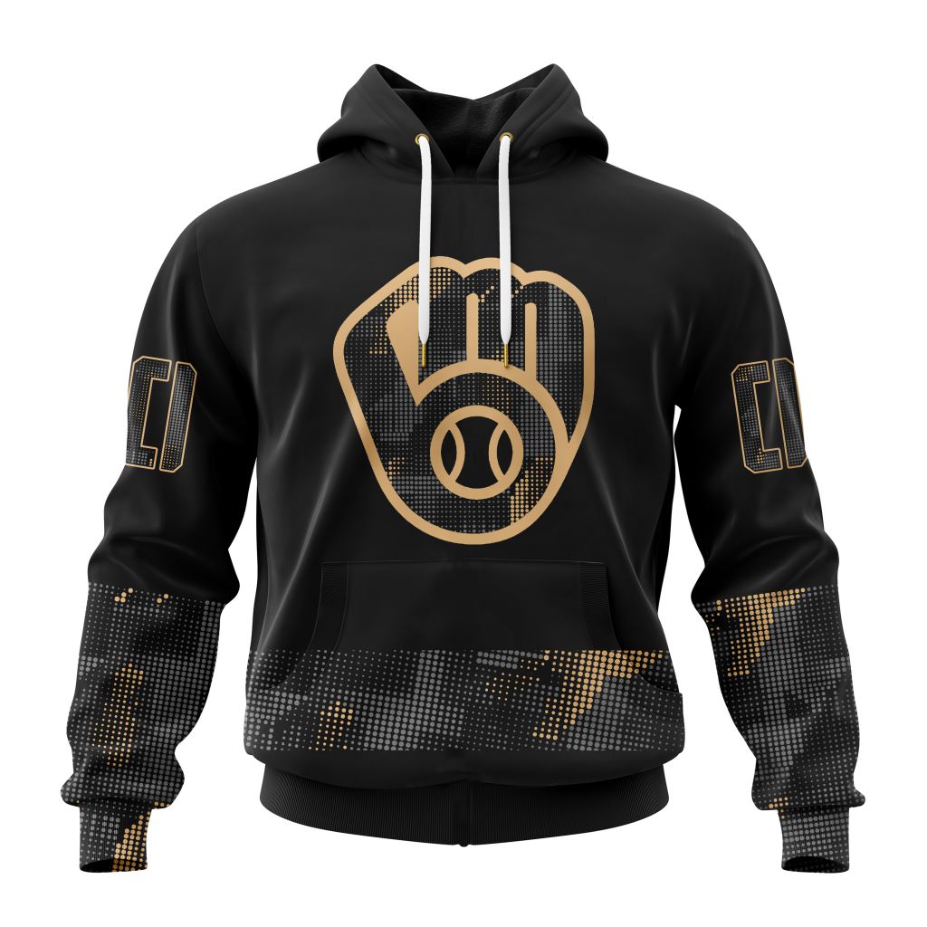 Mlb Milwaukee Brewers Special Armed Forces Day Custom Baseball Jersey