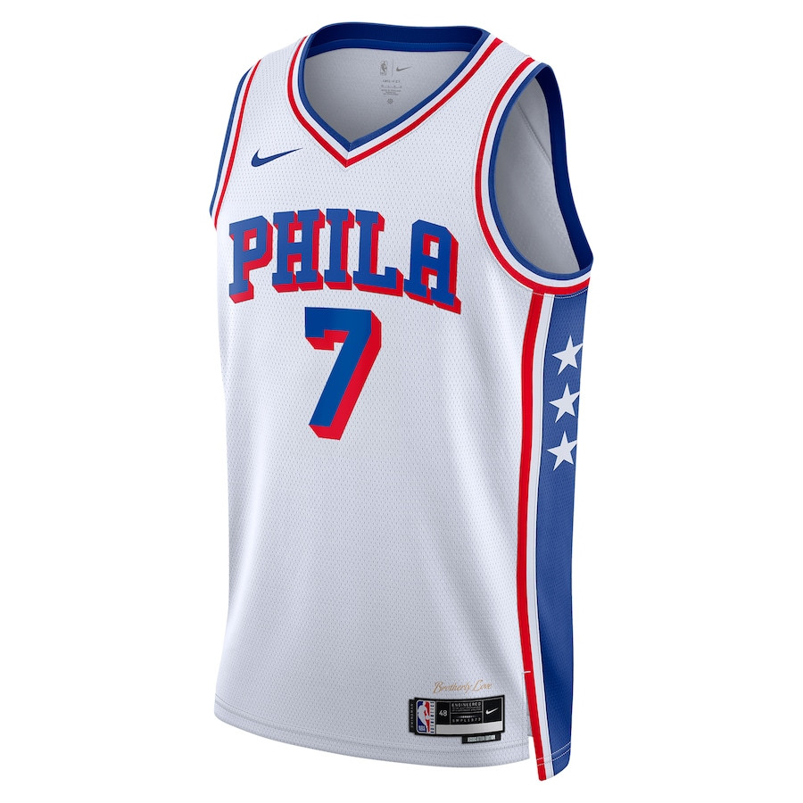 Alternative view of Mo Bamba 7 Philadelphia 76ers 2023/24 Swingman Basketball Jersey - Association Edition - White - JS929 
