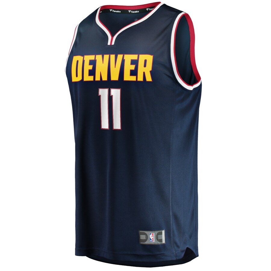 Alternative view of Monte Morris Denver Nuggets Fanatics Branded Fast Break Player Basketball Jersey - Icon Edition - Navy
