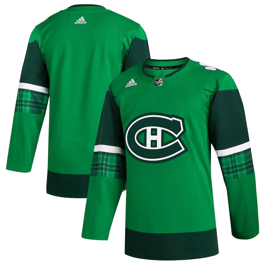 Montreal Canadiens 2023 St. Patrick's Day Primegreen Men Hockey Jersey - Kelly Green - JS281 