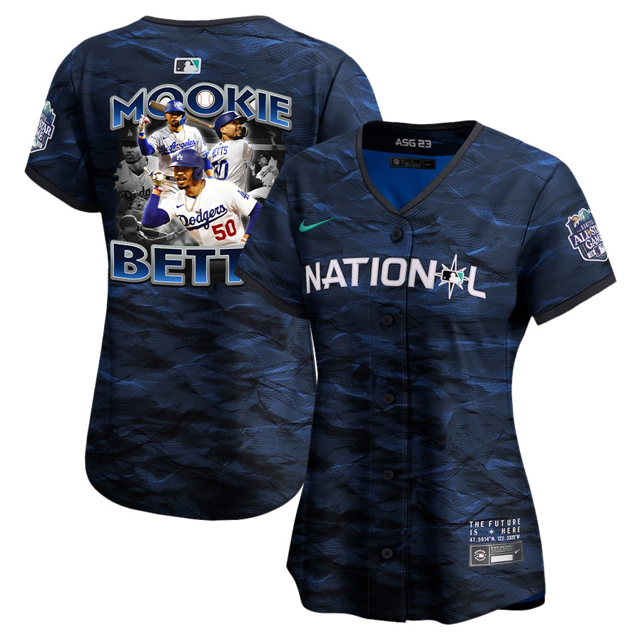 Mookie Betts 50 Los Angeles Dodgers Posture 2023 All-Star Game Limited Player Women Baseball Jersey - Royal 