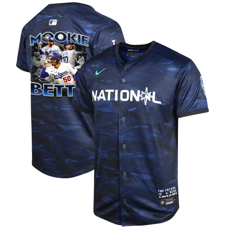 Mookie Betts 50 Los Angeles Dodgers Posture 2023 All-Star Game Limited Player YOUTH Baseball Jersey - Royal 
