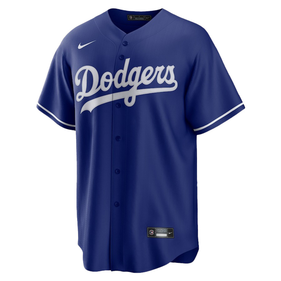 Alternative view of Mookie Betts 50 Los Angeles Dodgers Signed Cartoon 2023 Alternate Player Men Baseball Jersey - Royal 