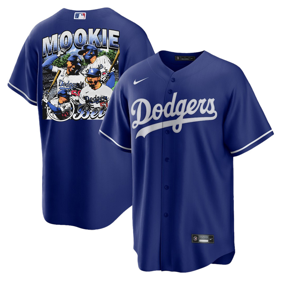 Mookie Betts 50 Los Angeles Dodgers Stadium 2023 Alternate Player Men Baseball Jersey - Royal 