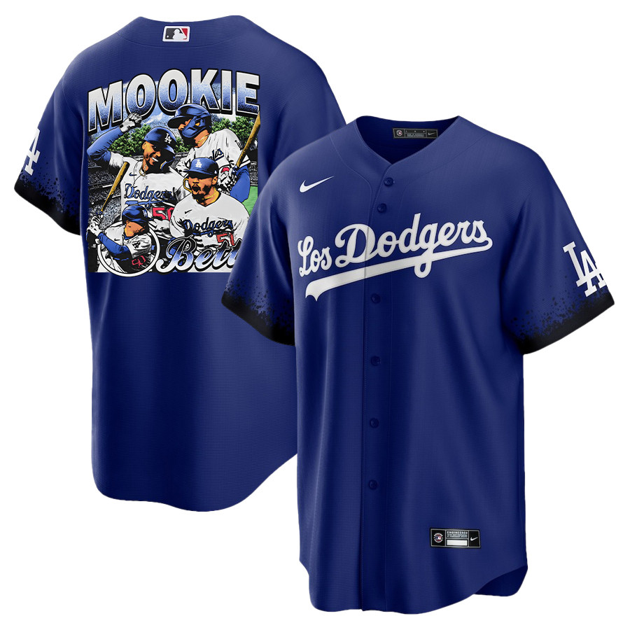 Mookie Betts 50 Los Angeles Dodgers Stadium 2023 City Connect Player Men Baseball Jersey - Royal 