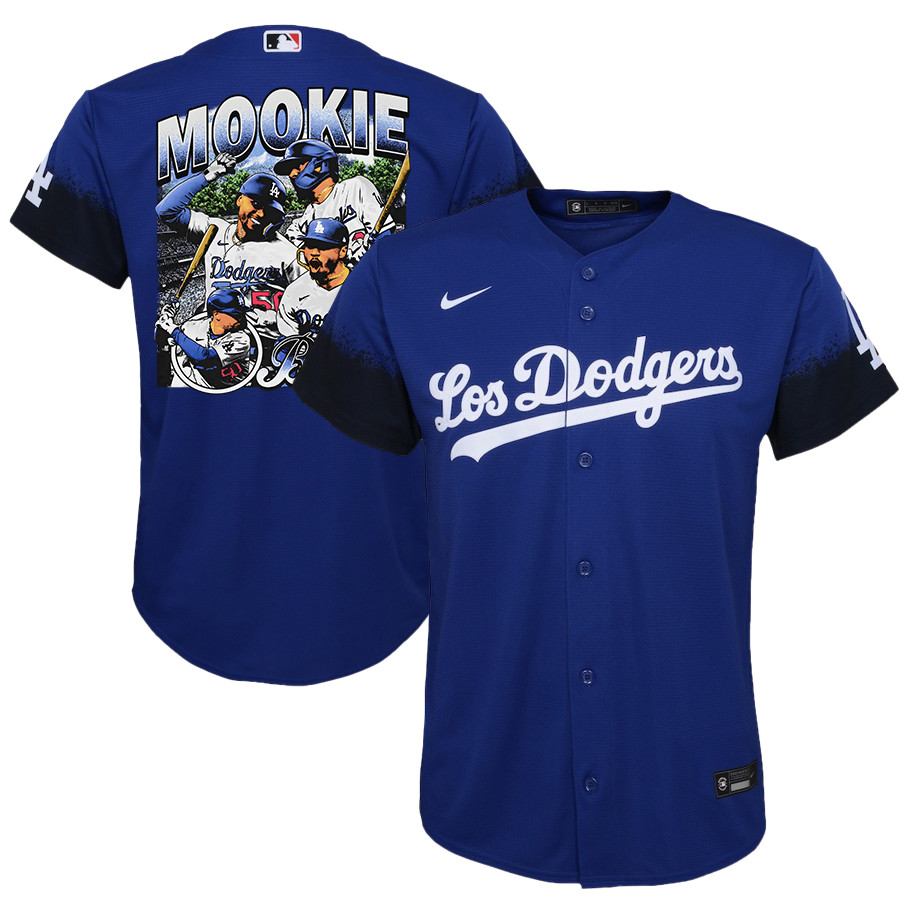 Mookie Betts 50 Los Angeles Dodgers Stadium 2023 City Connect Player YOUTH Baseball Jersey - Royal 