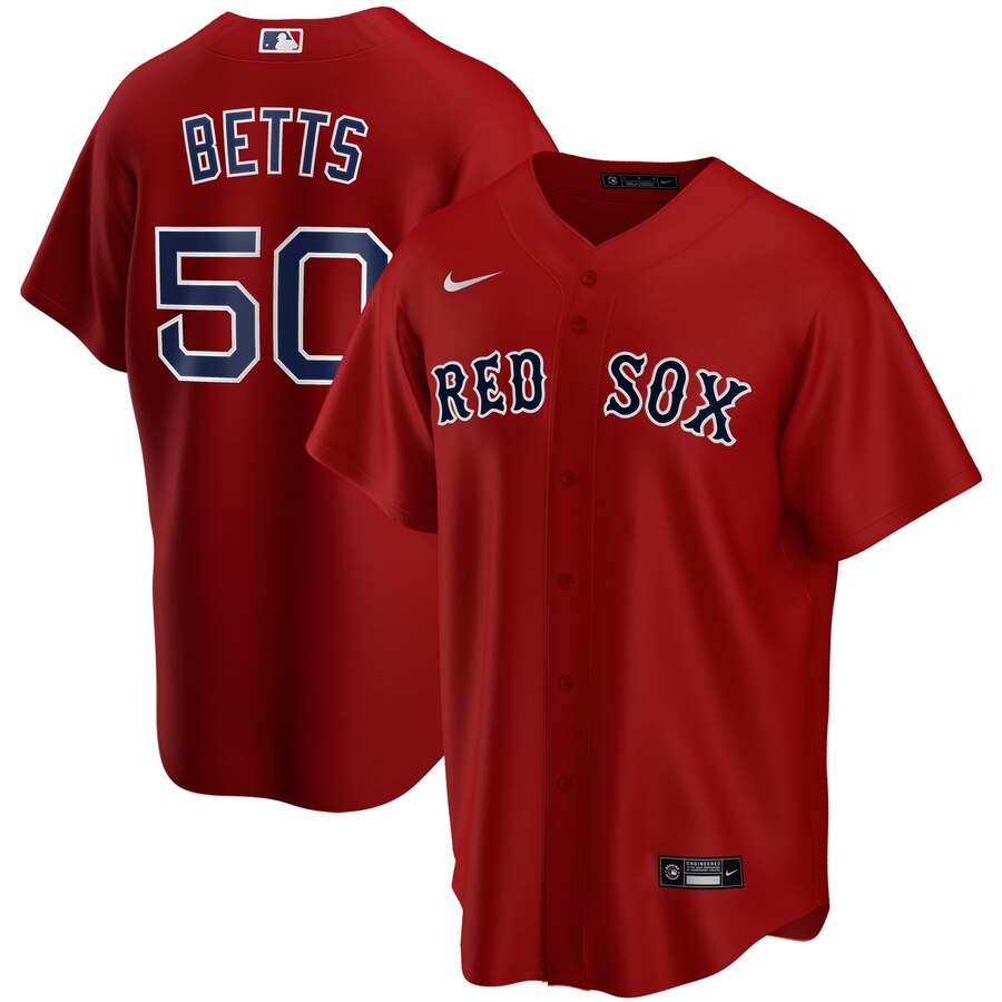 Mookie Betts Boston Red Sox Alternate 2020 Replica Player Jersey ÃƒÂ¢Ã¢â€šÂ¬Ã¢â‚¬Å“ Red