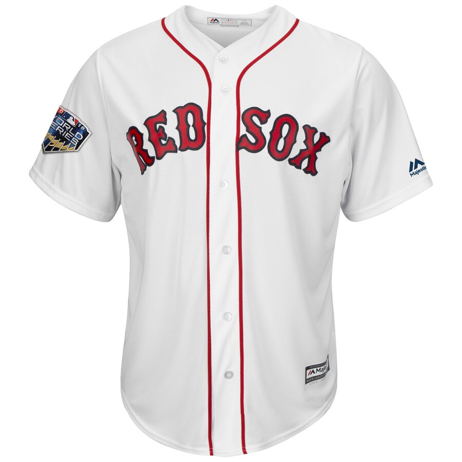 Alternative view of Mookie Betts Boston Red Sox Majestic 2018 World Series Cool Base Player Baseball Jersey – White