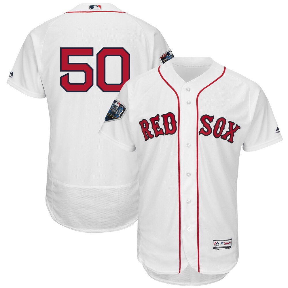 Mookie Betts Boston Red Sox Majestic 2018 World Series Flex Base Player Baseball Jersey - White