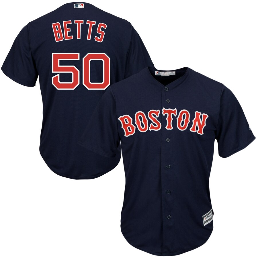 Mookie Betts Boston Red Sox Majestic Cool Base Player Baseball Jersey – Navy
