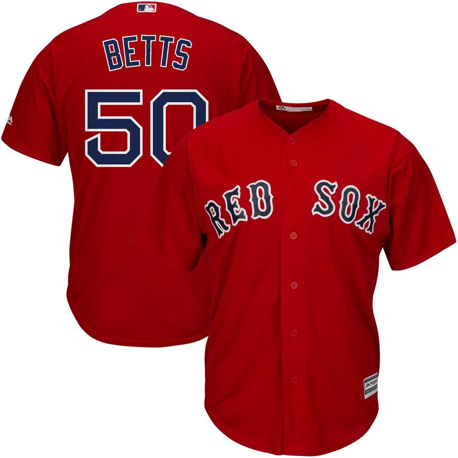 Mookie Betts Boston Red Sox Majestic Cool Base Player Baseball Jersey – Scarlet