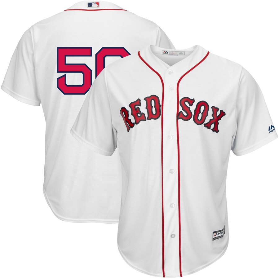 Mookie Betts Boston Red Sox Majestic Home Official Replica Cool Base Player Baseball Jersey - White