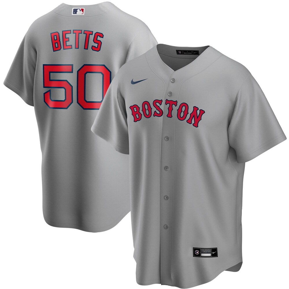 Mookie Betts Boston Red Sox Road 2020 Player Baseball Jersey - Gray